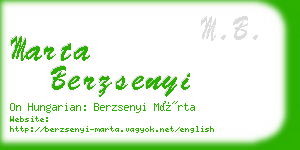 marta berzsenyi business card